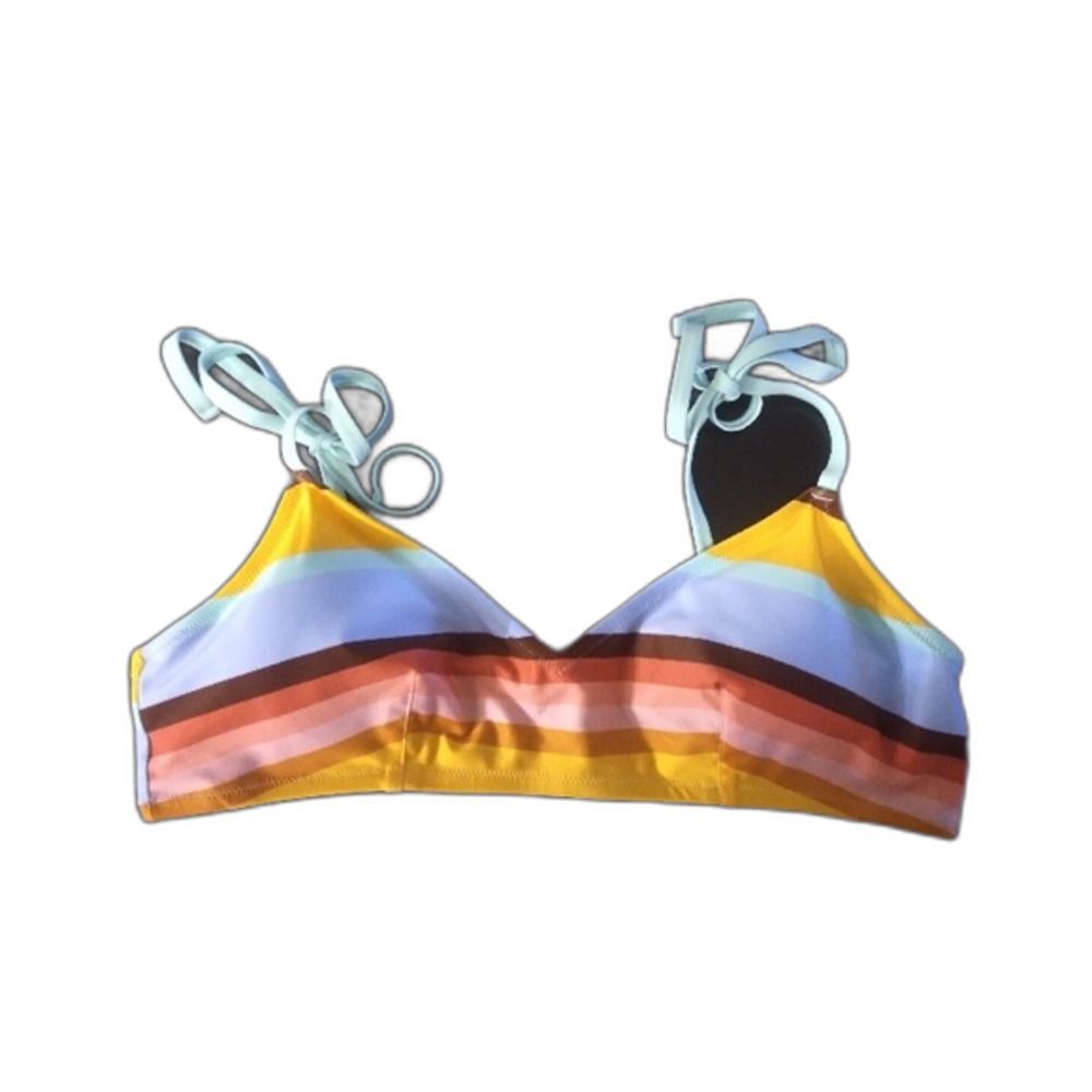 Aerie XL Multistripe bikini top NWT